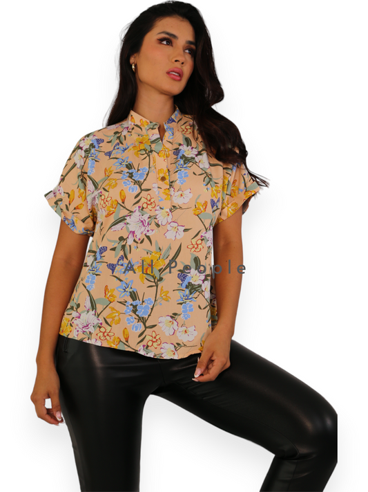 Blusa Manga China Azul