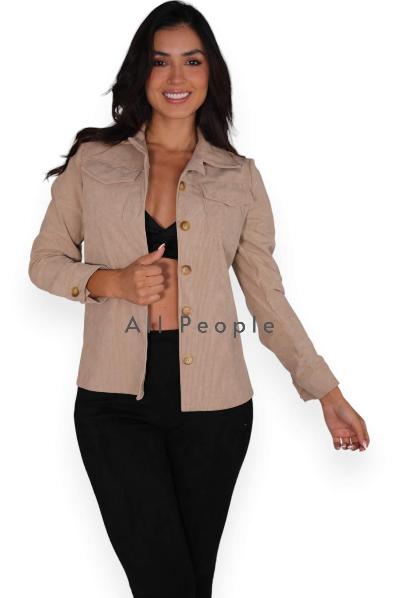 Chaqueta Pana Beige