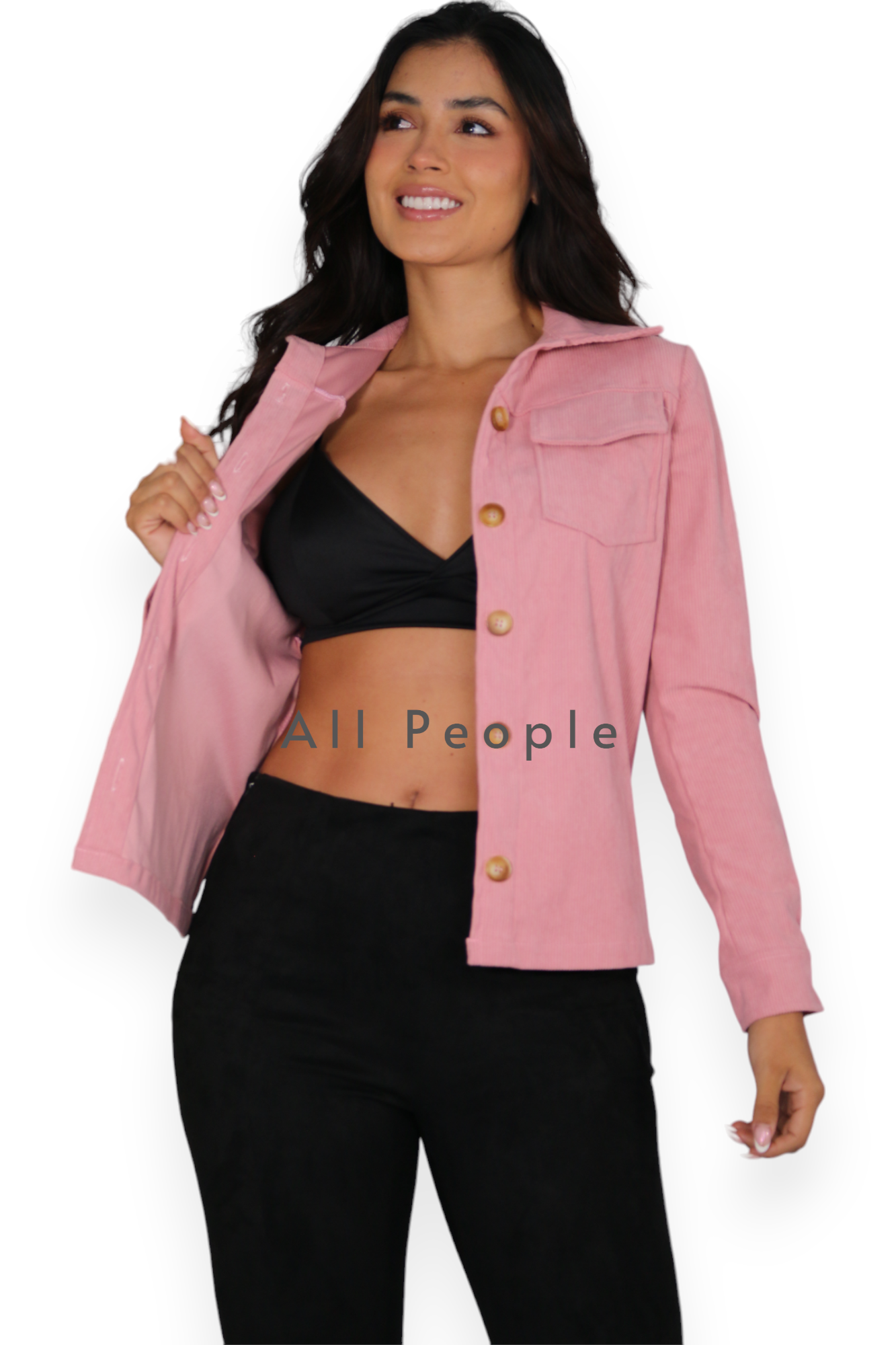 Chaqueta Pana Rosa